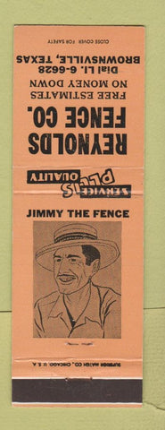 Matchbook Cover - Reynolds Fence Brownsville TX
