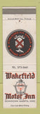 Matchbook Cover - Wakefield Motor Inn Marietta OH Walnut Grille