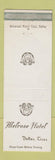 Matchbook Cover - Melrose Hotel Dallas TX WEAR