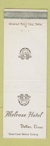Matchbook Cover - Melrose Hotel Dallas TX WEAR