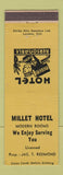 Matchbook Cover - Millet Hotel AB