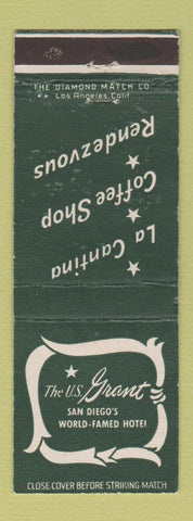 Matchbook Cover - US Grant Hotel San Diego CA