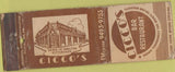 Matchbook Cover - Cicco's Bar Restaurant Pittsburgh PA WEAR