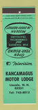 Matchbook Cover - Kancamagus Motor Lodge Lincoln NH GREEN WEAR