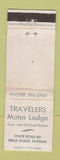 Matchbook Cover - Travelers Motor Lodge Belle Glade FL WORN
