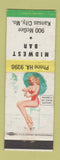 Matchbook Cover - Midwest Bar Kansas City MO pinup WEAR