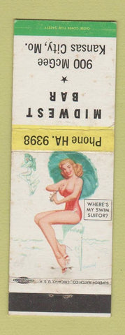 Matchbook Cover - Midwest Bar Kansas City MO pinup WEAR