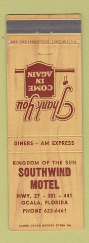 Matchbook Cover - Southwind Motel Ocala FL