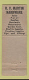 Matchbook Cover - RV Martin Hardware Miami FL WEAR