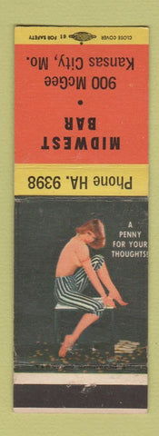 Matchbook Cover - Midwest Bar Kansas City MO pinup