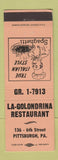 Matchbook Cover - La Golondrina Restaurant Pittsburgh PA WEAR