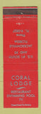 Matchbook Cover - Coral Lodge Jacksonville FL WEAR