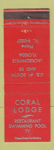 Matchbook Cover - Coral Lodge Jacksonville FL WEAR