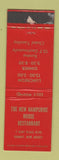 Matchbook Cover - New Hampshire House Restaurant Summit NJ WORN