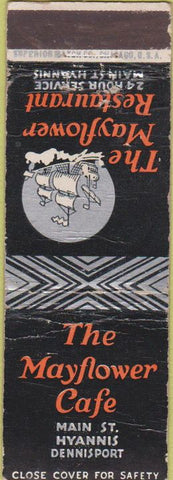 Matchbook Cover - Mayflower Cafe Hyannis Dennisport MA WORN