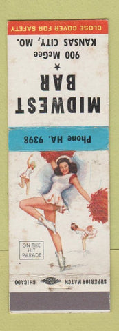 Matchbook Cover - Midwest Bar Kansas City MO pinup WEAR