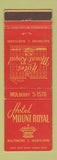 Matchbook Cover - Hotel Mount Royal Baltimore MD