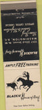 Matchbook Cover - Blackie's House of Beef Washington DC cowboy