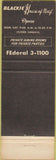 Matchbook Cover - Blackie's House of Beef Washington DC cowboy