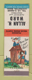 Matchbook Cover - Allan Ward Sawdust and Shavings Lexington MA hillbilly