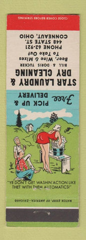 Matchbook Cover - Star Laundry Dry Cleaning Conneaut OH hillbilly
