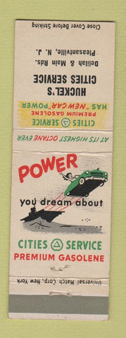 Matchbook Cover - Cities oil gas Huckel's Pleasantville NJ WEAR