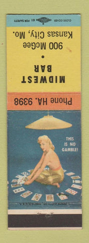 Matchbook Cover - Midwest Bar Kansas City MO pinup