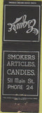 Matchbook Cover - The Esquire smokers supply candy