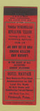 Matchbook Cover - Hotel Mayfair Pittsburgh PA