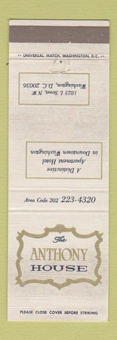 Matchbook Cover - Anthony House Washington DC WEAR