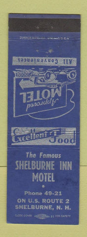 Matchbook Cover - Shelburne Inn Motel NH BLUE