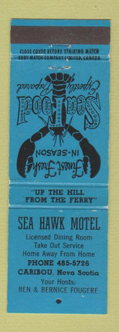 Matchbook Cover - Sea Hawk Motel Caribou NS