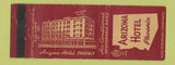 Matchbook Cover - Arizona Hotel Phoenix AZ