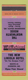 Matchbook Cover - New Lincoln Hotel Cornish ME Kennebunk Beach