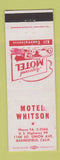 Matchbook Cover - Hotel Whiston Bakersfield CA WEAR