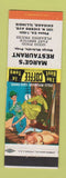 Matchbook Cover - Marge's Restaurant Chicago IL hillbilly