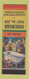 Matchbook Cover - Conewago Post 329 Elizabethtown PA hillbilly American Legion