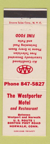 Matchbook Cover - Westport Motel Restaurant Norwalk CT