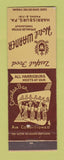 Matchbook Cover - Hotel Warner Harrisburg PA Circular Bar