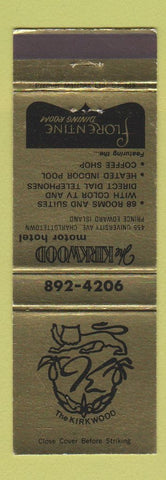 Matchbook Cover - Kirkwood Motor Hotel Charlottetown PEI PE