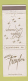 Matchbook Cover - Hotel Traylor Lounge Allentown PA