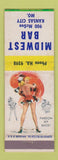 Matchbook Cover - Midwest Bar Kansas City MO pinup WEAR