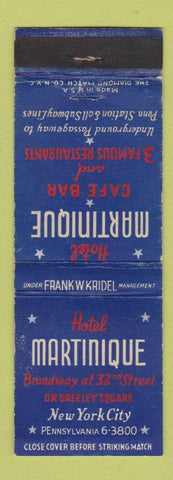 Matchbook Cover - Hotel Martinique New York City WEAR