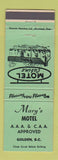Matchbook Cover - Mary's Motel Golden BC WEAR