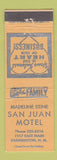 Matchbook Cover - San Juan Hotel Farmington NM