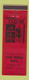 Matchbook Cover - King George Hotel Manor SK
