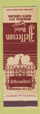 Matchbook Cover - Jefferson Hotel Morehead City NC