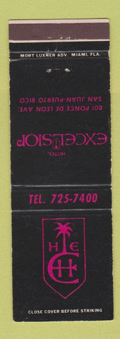 Matchbook Cover - Hotel Excelsiop San Juan Puerto Rico