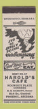 Matchbook Cover - Harold's Cafe Phoenix AZ