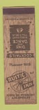 Matchbook Cover - Rustic Inn Los Angeles CA SAMPLE WEAR